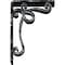Ekena Millwork Orleans Wrought Iron Bracket, (Triple center brace), Antiqued Silver 2"W x 5 1/2"D x 8"H BKTM02X05X08TOLASV - alternate 3